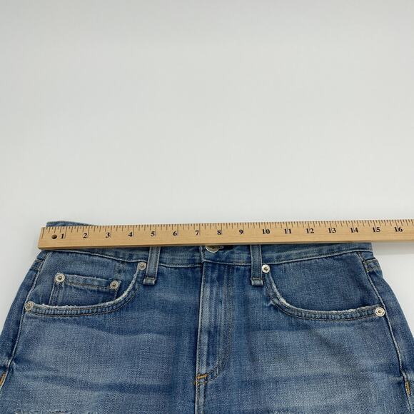 RAG & BONE Shorts Dre Low Rise Distressed Cut Off Denim Womens Size 25 - Picture 5 of 7
